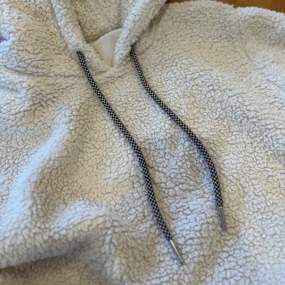 Athleta Tugga Sherpa Teddy Bear Hoodie Color Natural Beige Cream Women SP Sport - Picture 12 of 16